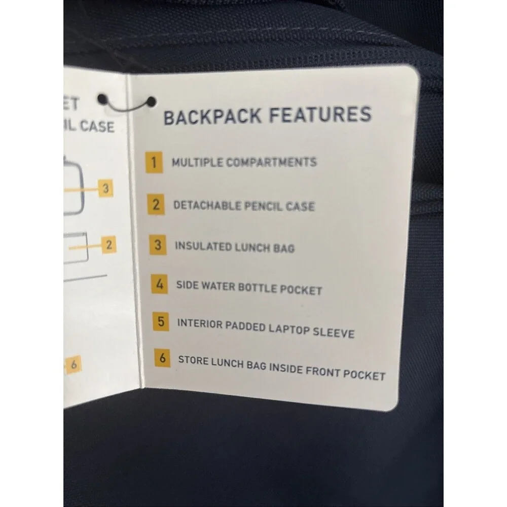 Ralph Lauren Polo Youth Backpack Combo Set Lunchbox Pencil Case Navy Red School